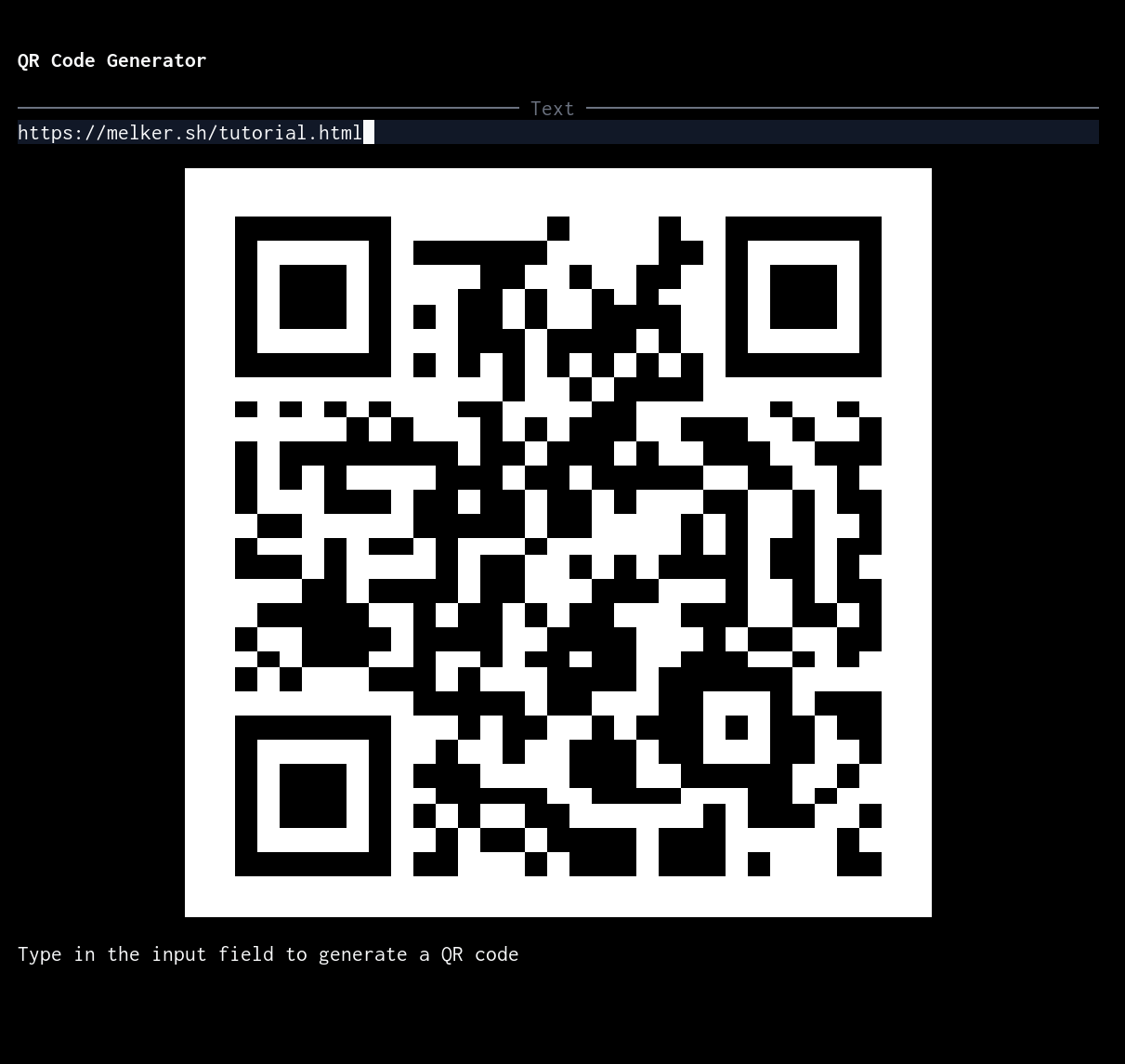 QR Code Generator Demo